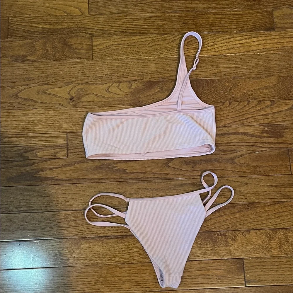 Frankies Bikinis | Ribbed Low‎ Rise Double Strap Jaymi Two PIece Bikini Swim Sm